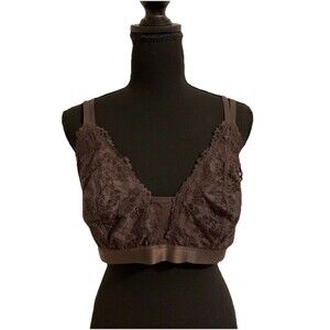 Aerie Size XL Bralette Brown Lace Lined